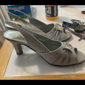 Silver women’s heels